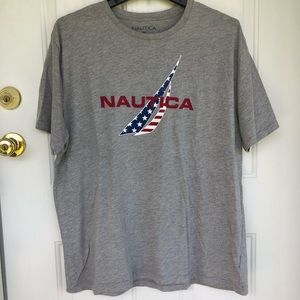 Nautica Gray Graphic T-Shirt